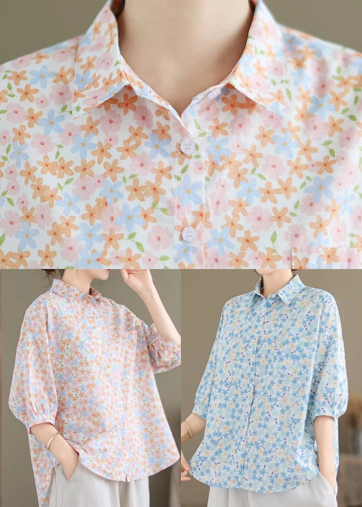 Classic Vintage Blouse with a Flattering Fit