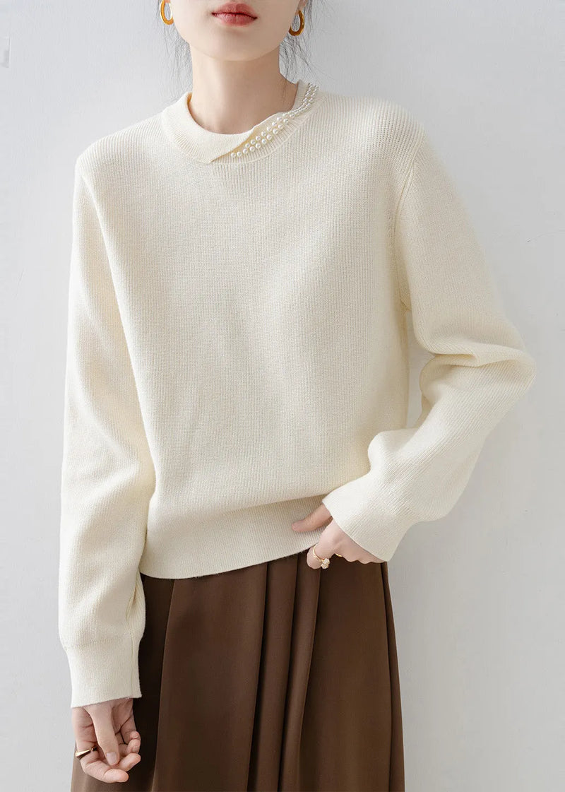A Vintage Style Sweater with Delicate Timeless Details