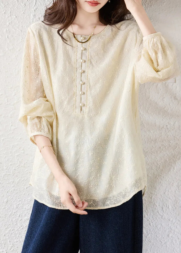 A Vintage Style Blouse with Delicate Timeless Details