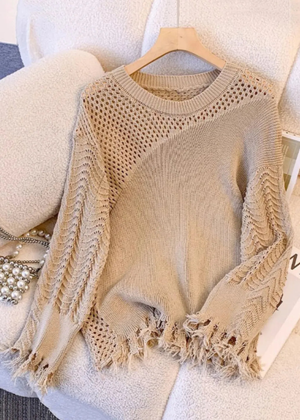 A Vintage Style Sweater with Delicate Timeless Details