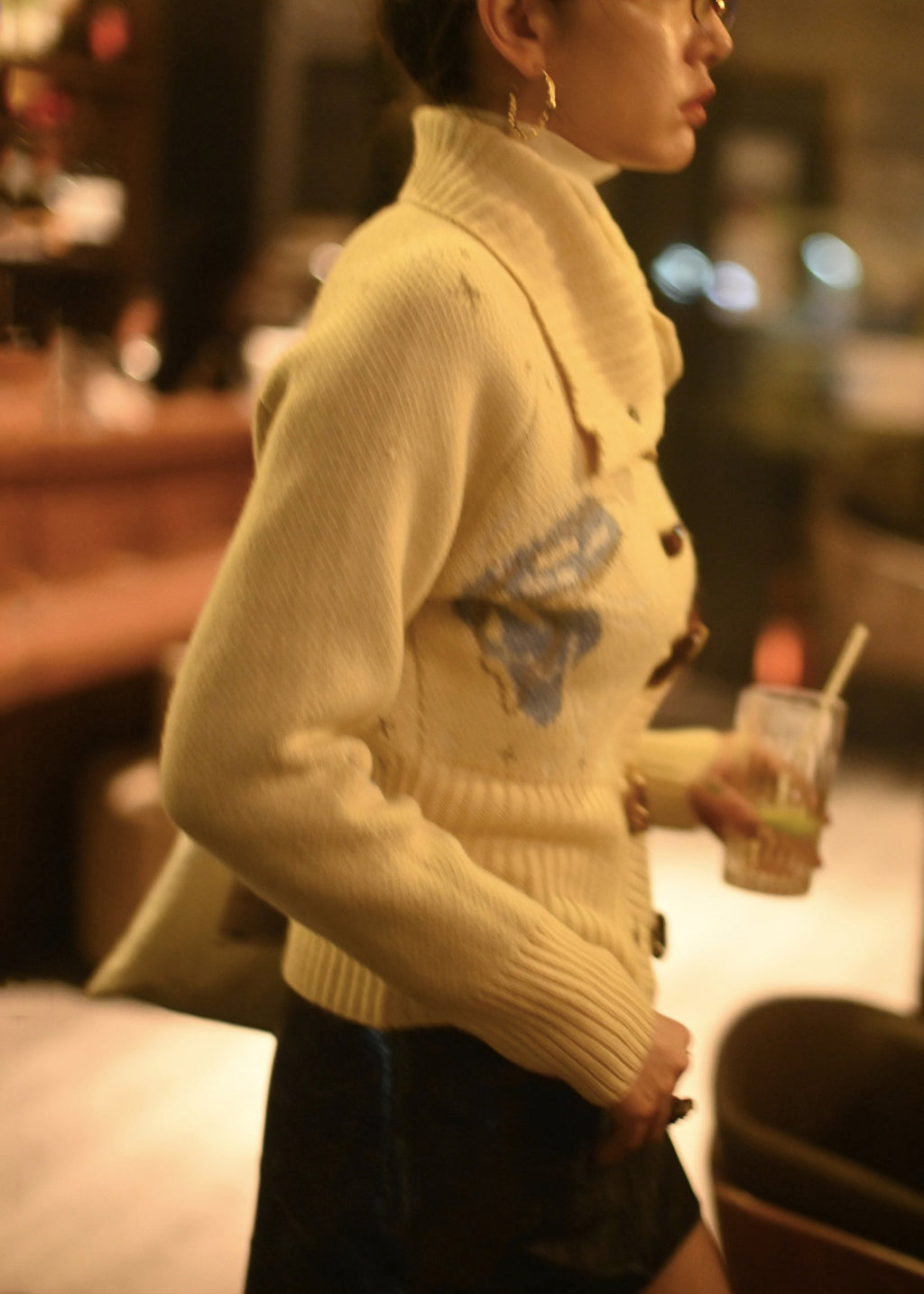 A Vintage Style Cardigan with Delicate Timeless Details