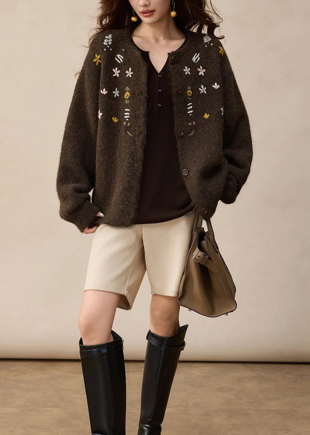A Vintage Style Cardigan with Delicate Timeless Details