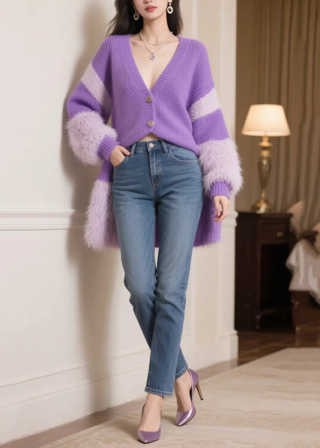 Classic Vintage Cardigan with a Flattering Fit
