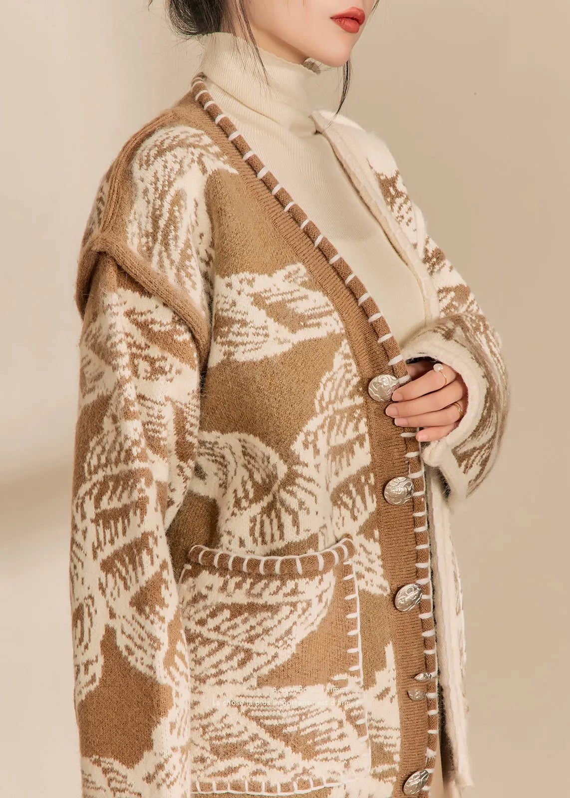 A Vintage Style Cardigan with Delicate Timeless Details