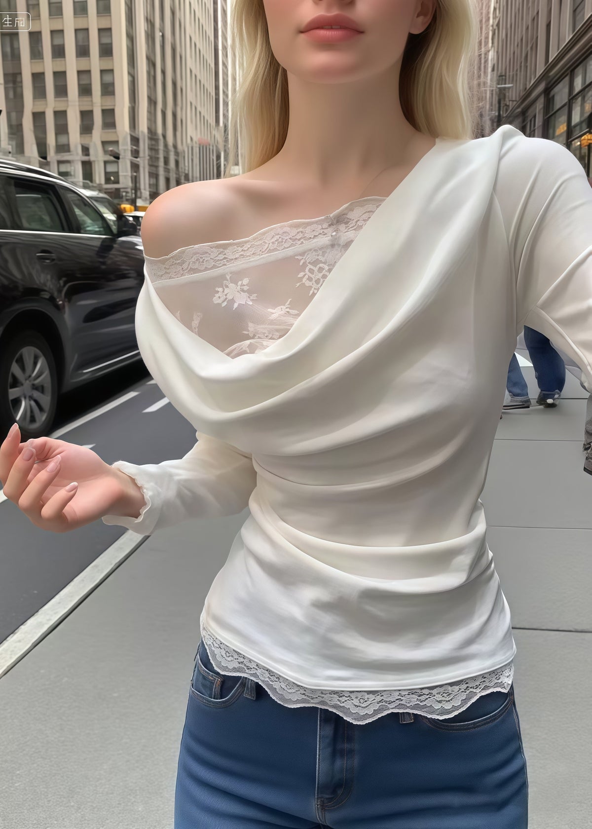 Well Tailored Top with a Graceful Silhouette
