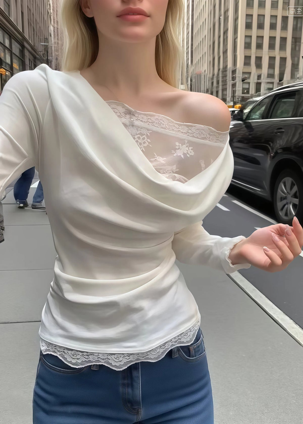 Well Tailored Top with a Graceful Silhouette