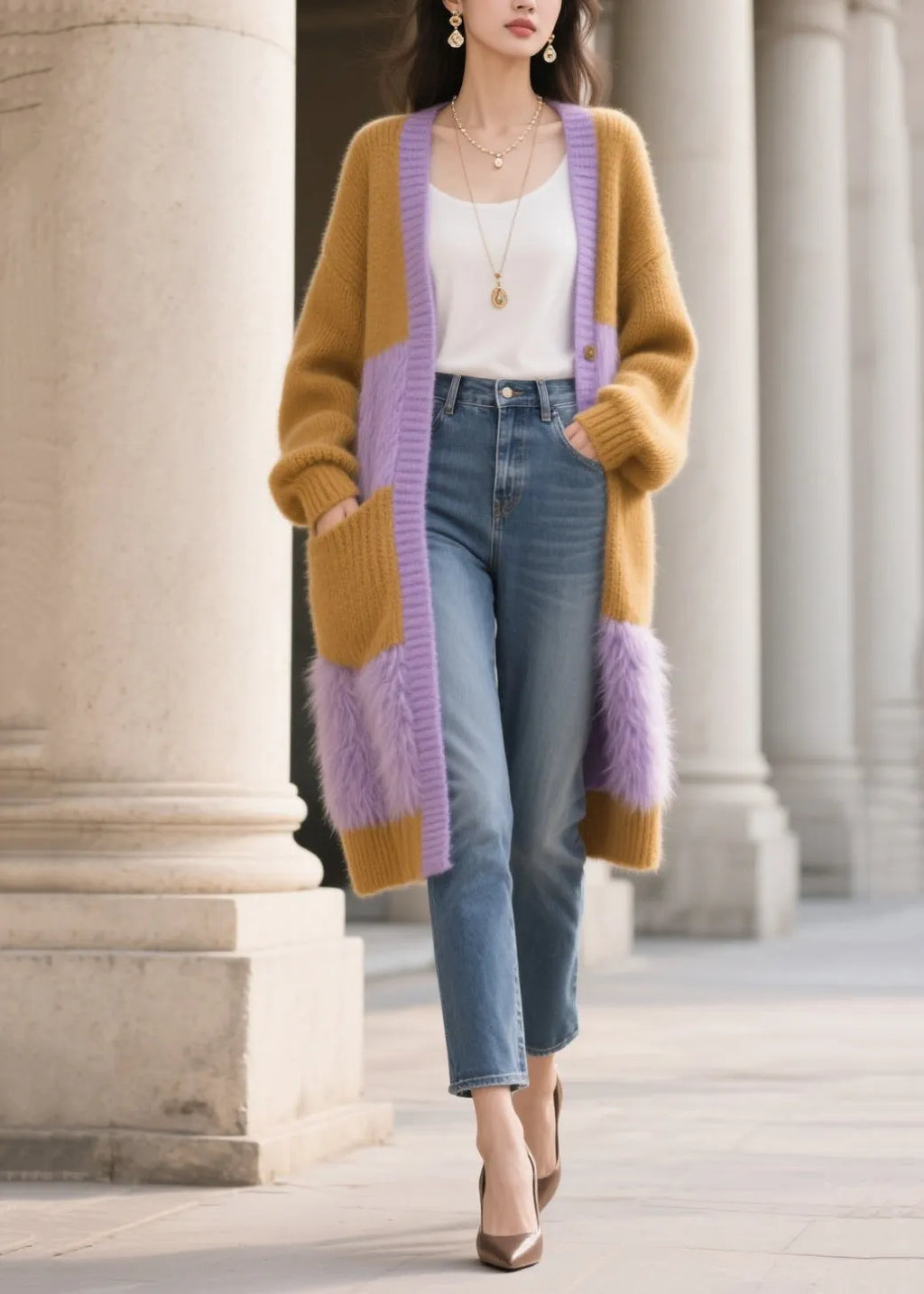 Well Tailored Cardigan with a Graceful Silhouette